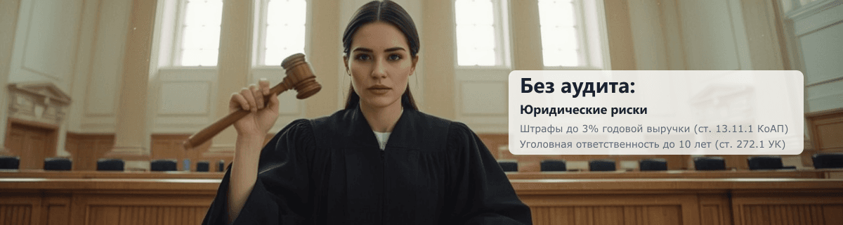 Юридические риски без аудита по 152-ФЗ